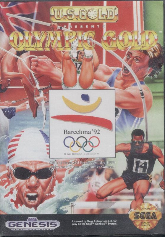 Olympic Gold box art for Sega Mega Drive